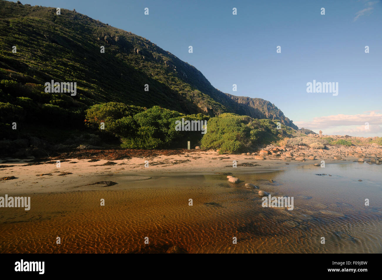 Stepping Stones crossing bouche de Deep Creek, Deep Creek Cove, Deep Creek Conservation Park, péninsule de Fleurieu, Australie du Sud Banque D'Images