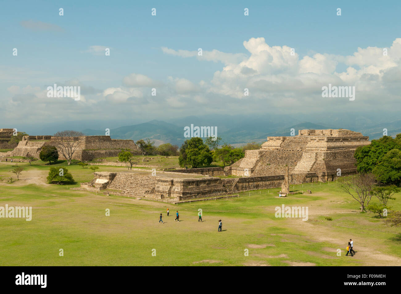 Pyramides zapotèque, Monte Alban, Mexique Banque D'Images