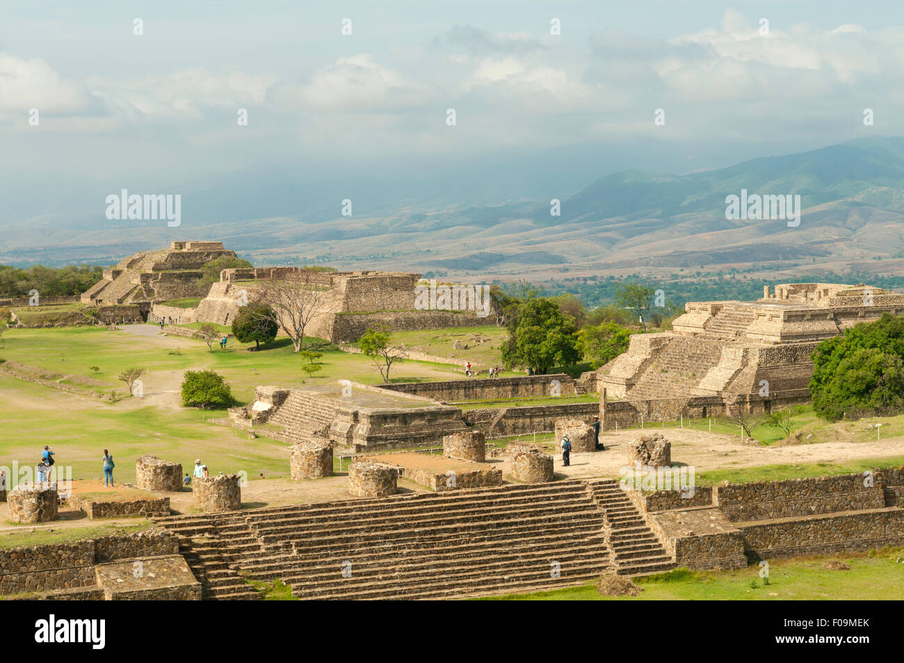 Pyramides zapotèque, Monte Alban, Mexique Banque D'Images