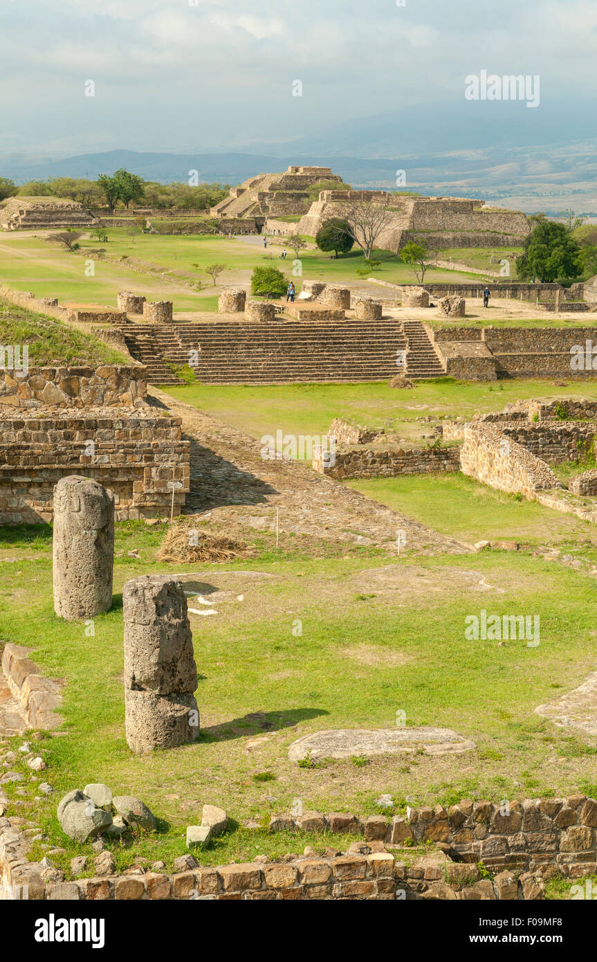 Pyramides zapotèque, Monte Alban, Mexique Banque D'Images