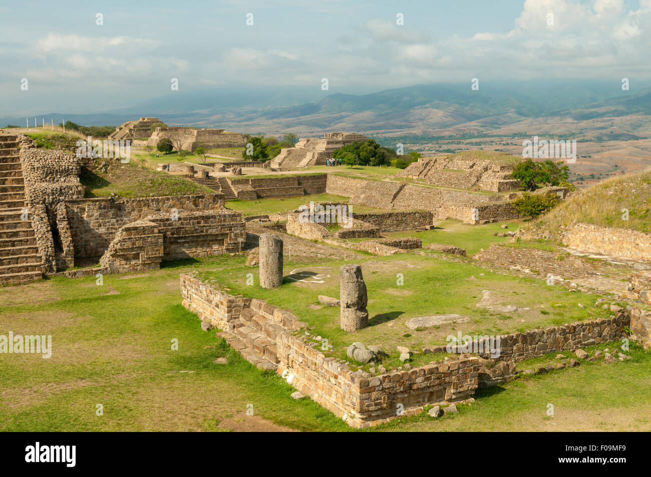 Pyramides zapotèque, Monte Alban, Mexique Banque D'Images