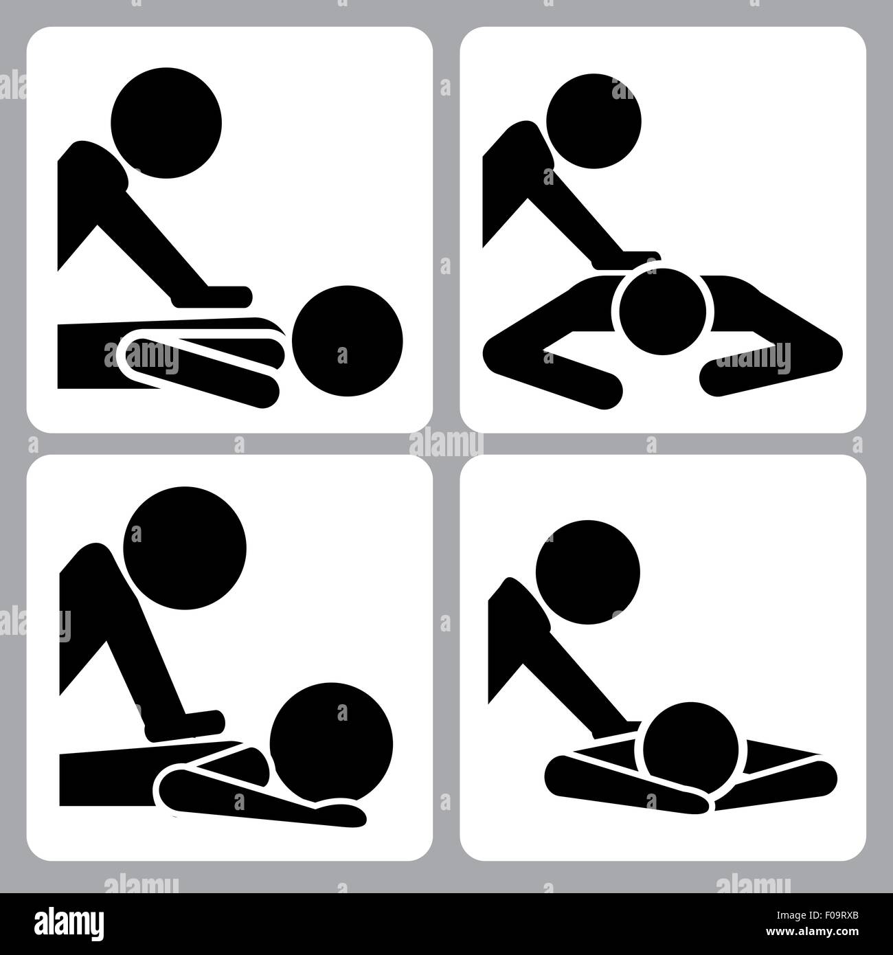 Spa et thérapie de massage thaïlandais et l'icône de signes Illustration de Vecteur