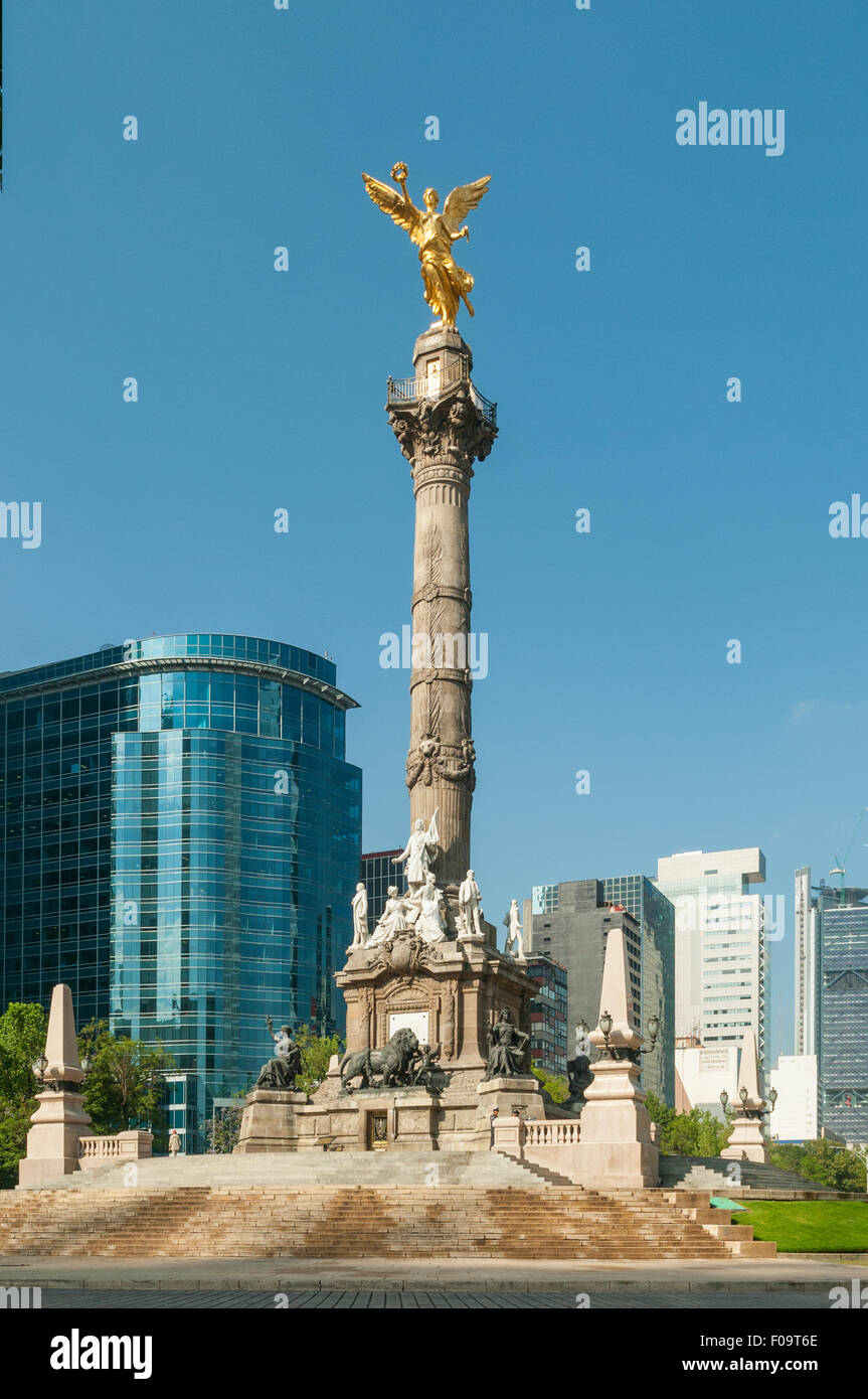 Statue d'Angel de la Independencia, Mexico, Mexique Banque D'Images
