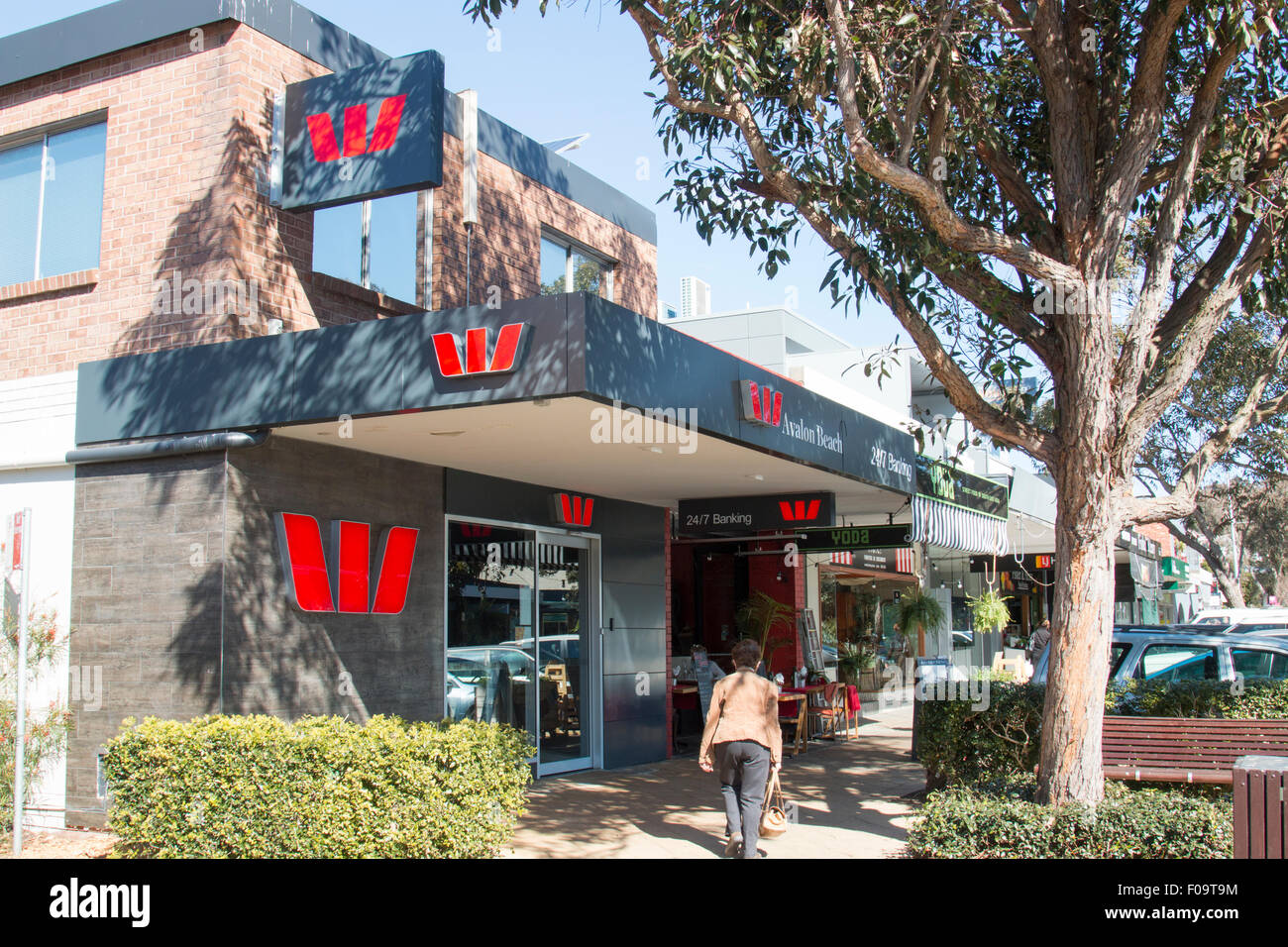 Succursale de banque westpac dans Avalon sur les plages du nord de Sydney, Nouvelle Galles du Sud, Australie Banque D'Images
