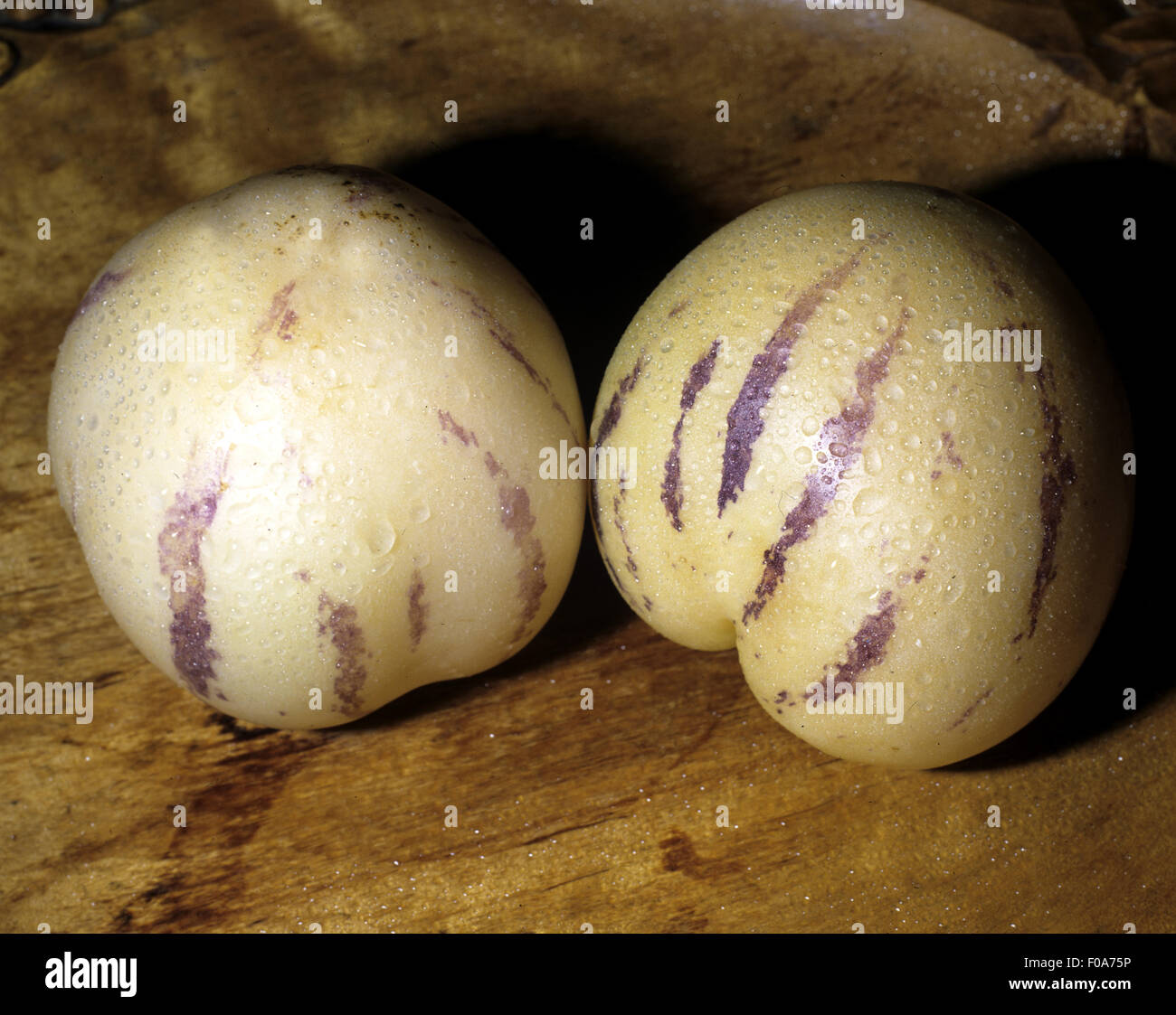 Melonenbirne Suedfrucht Pepino,,, Banque D'Images