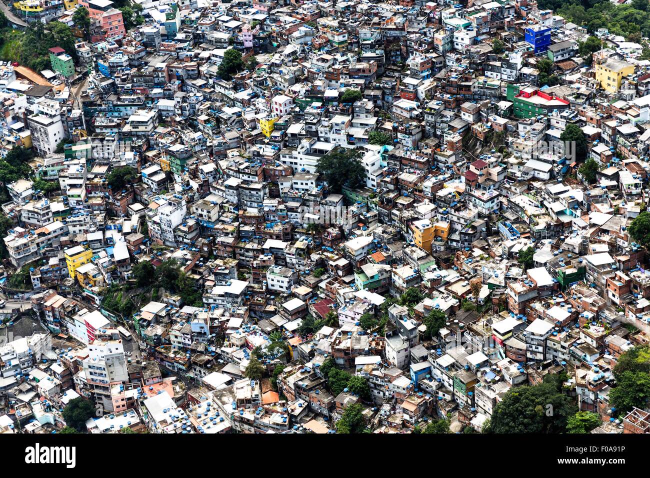 Rocinha vu de Pedra, Dois Irmãos Rio de Janeiro, Brésil Banque D'Images