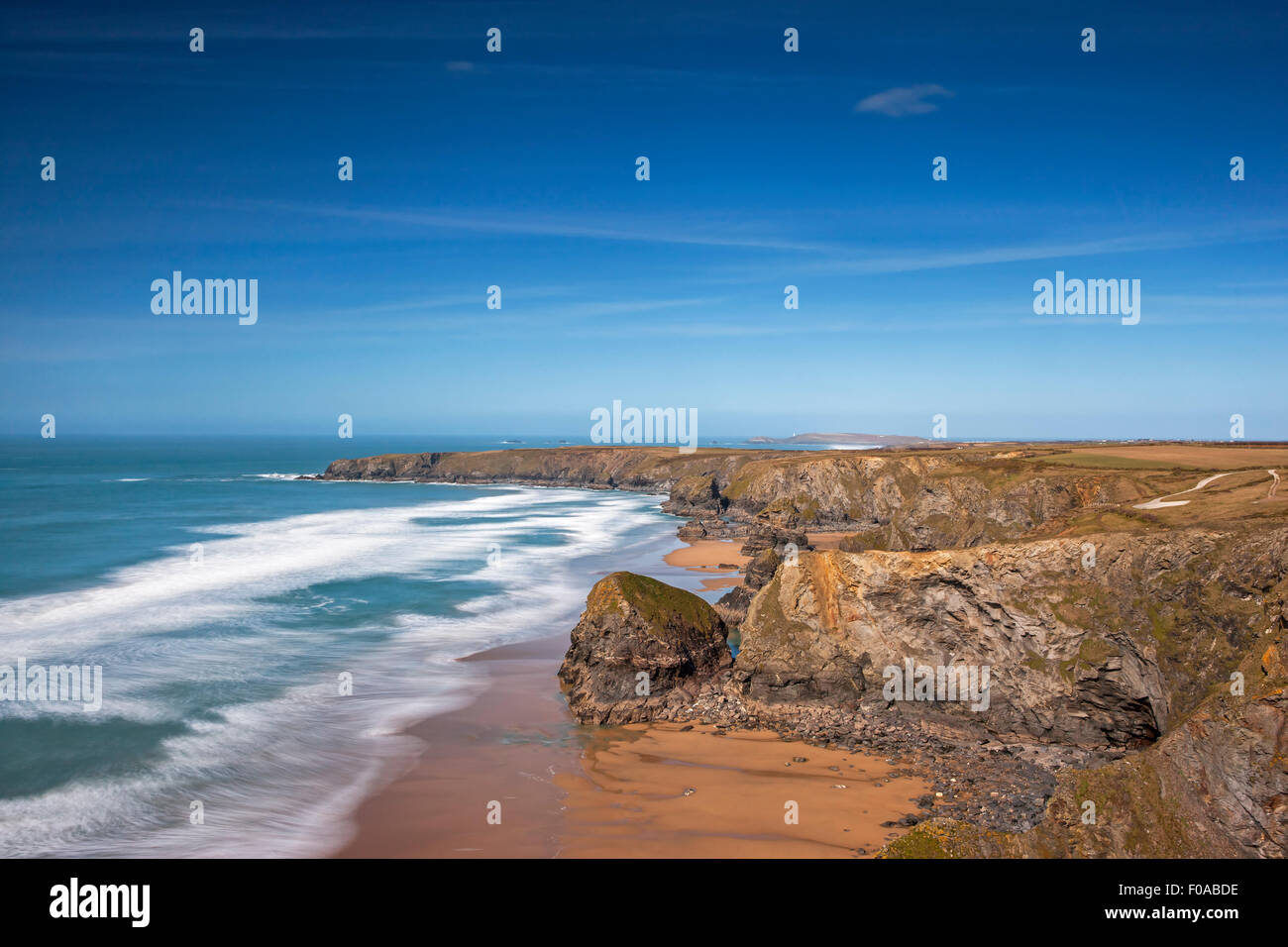 Bedruthan steps, Cornwall, Angleterre, @ Barry Bateman Banque D'Images