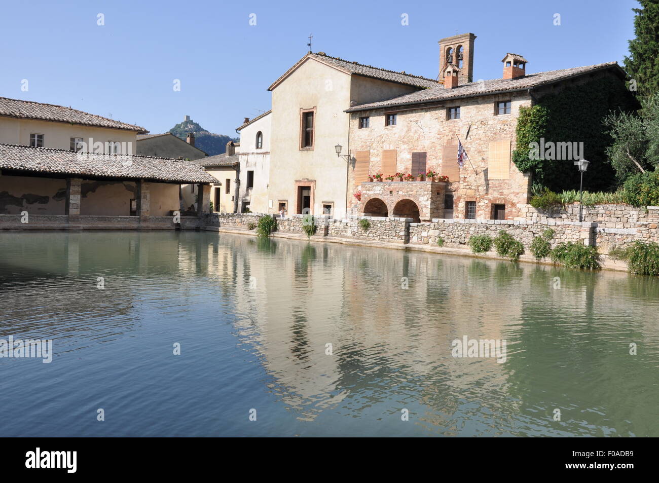 Anciens thermes de Bagno Vignoni Toscane Italie Photo Stock - Alamy