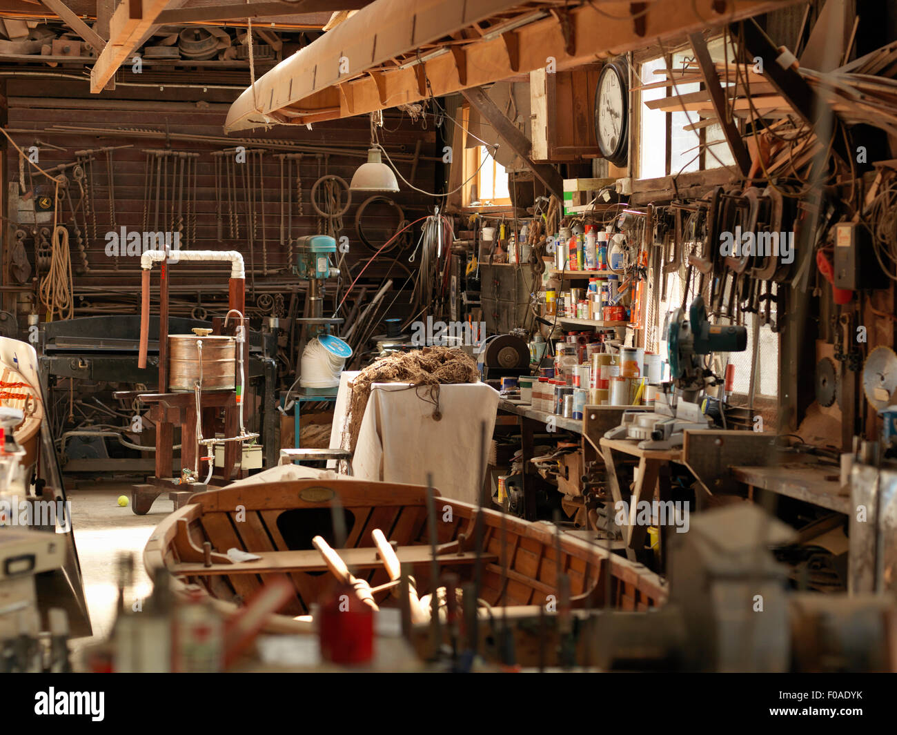 Atelier de construction de bateaux Banque D'Images