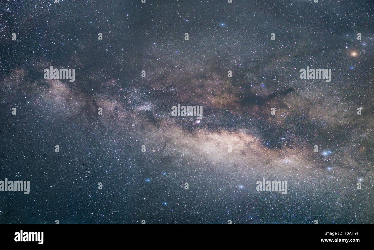La Voie Lactée. De Pa Hin Ngam Parc National. Chaiyaphum Thaïlande Banque D'Images