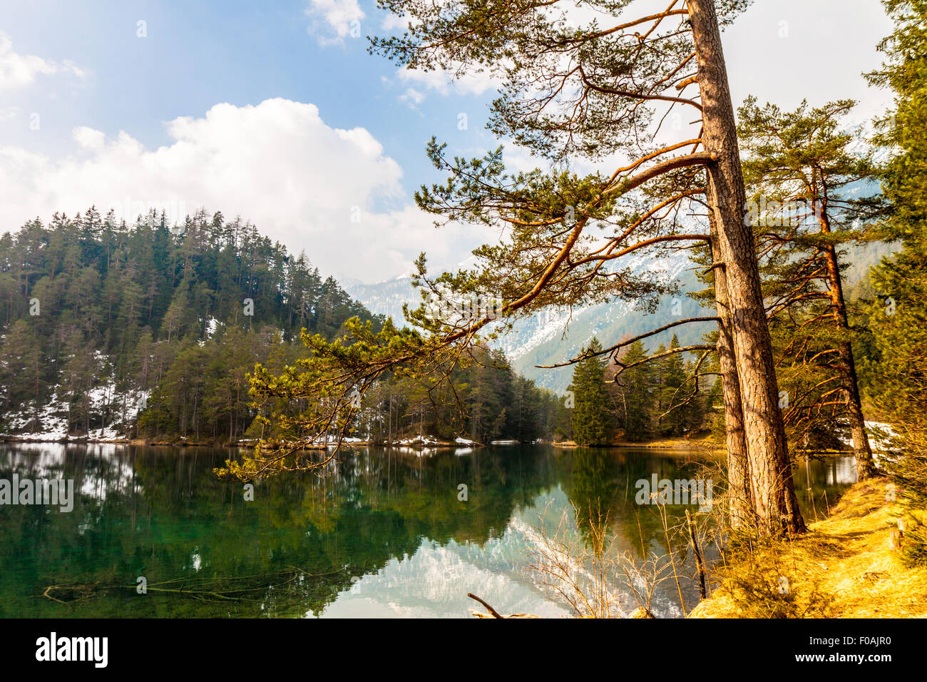 Majestic Mountain Lake dans la région de alpes autrichiennes Fernsteinsee Banque D'Images