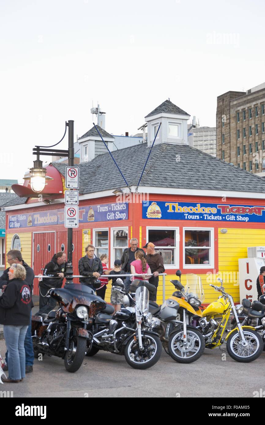 Les motards à la municipalité régionale de Halifax, Nouvelle-Écosse, Canada Banque D'Images