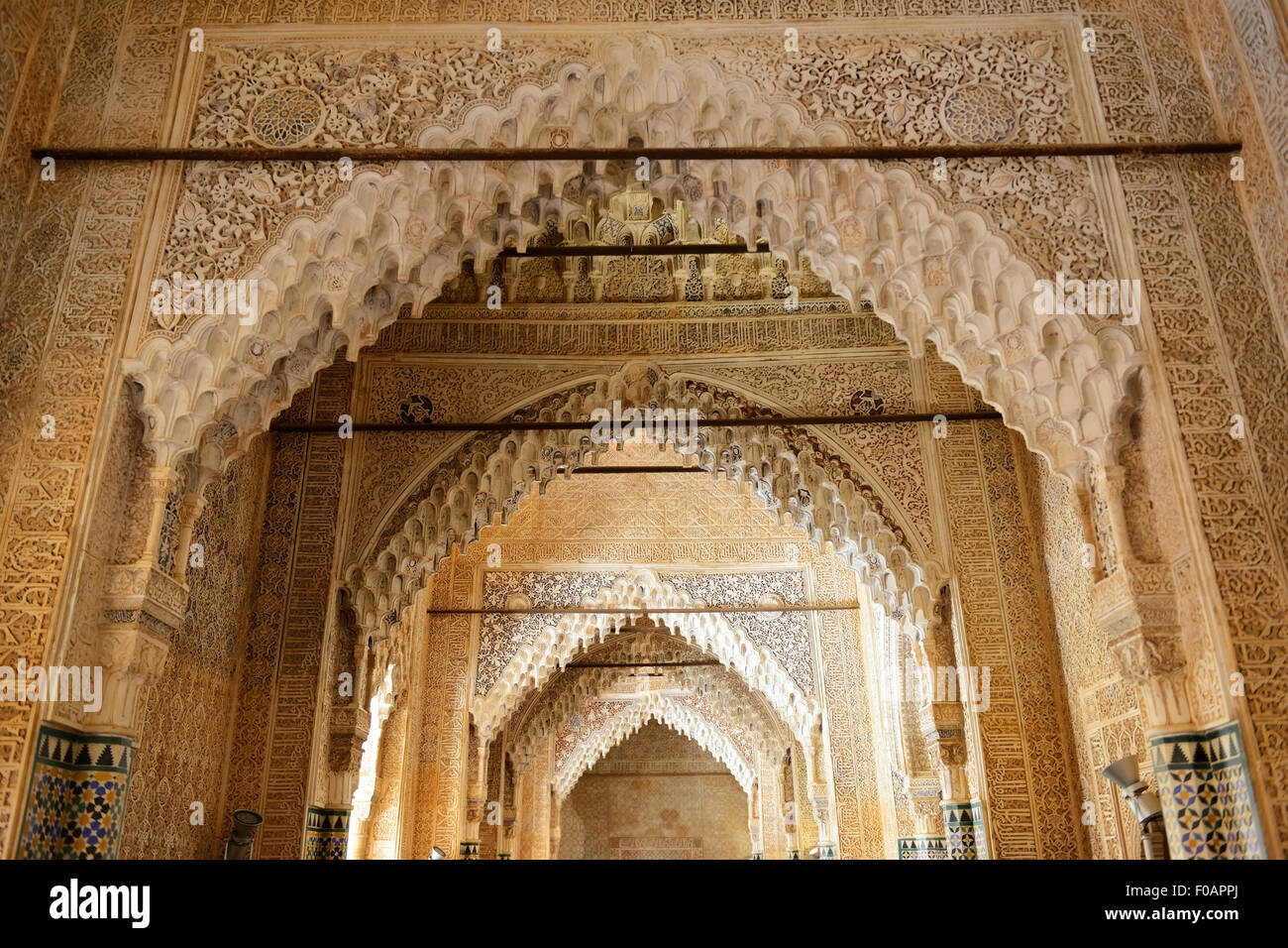 Le Palacio de los Leones dans complexe de l'Alhambra, Granada, Andalousie, Espagne Banque D'Images
