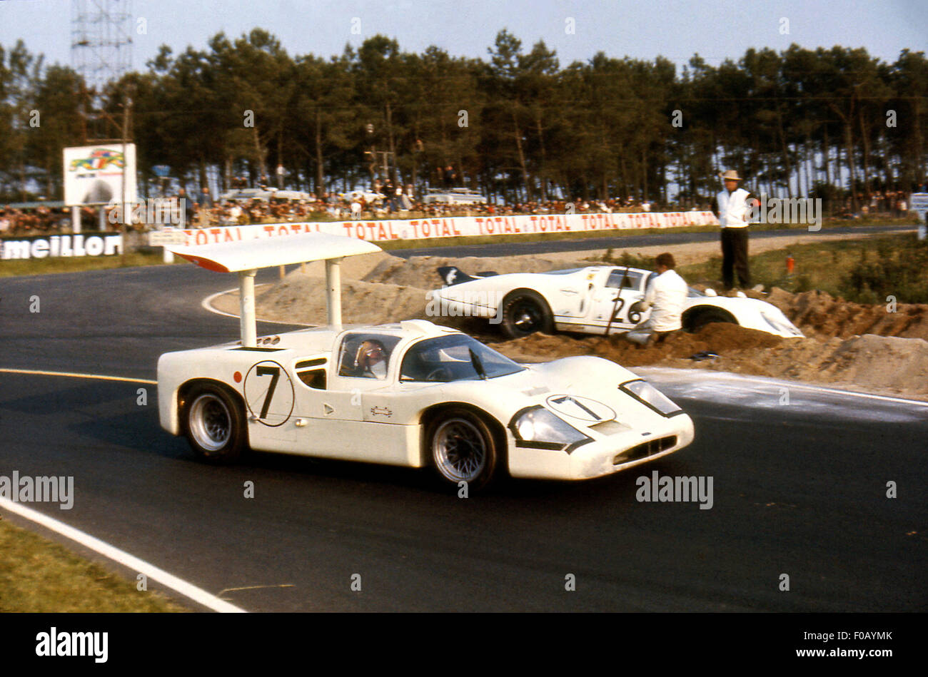 Le Mans 24 Heures 11 juin 1967. Mike Spence,Phil Hill Chaparral 2F. Banque D'Images