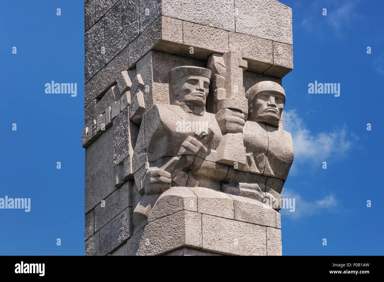 En rappel de la Polish humains la Westerplatte monument fut inauguré en 1966, Gdansk, Pologne, l'Europe occidentale, Banque D'Images