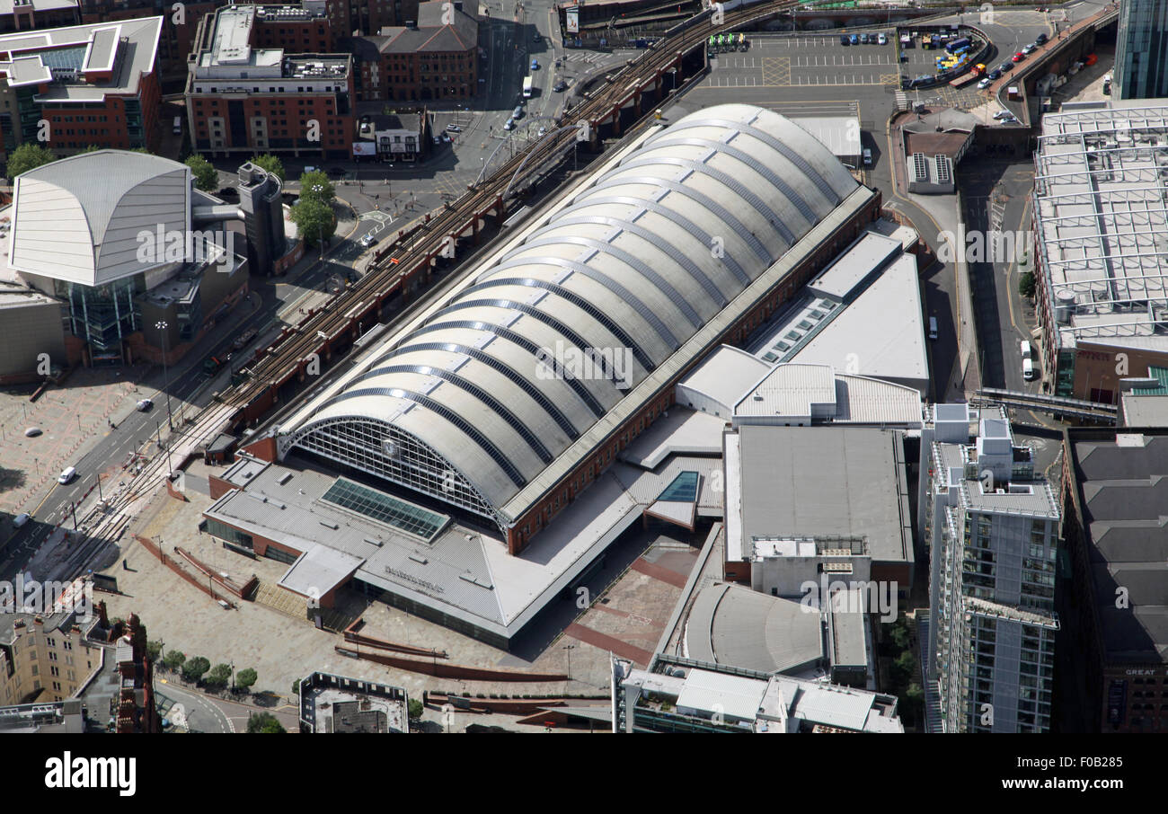 Vue aérienne de Manchester Central Convention Complex, ou GMEX, à Manchester Banque D'Images