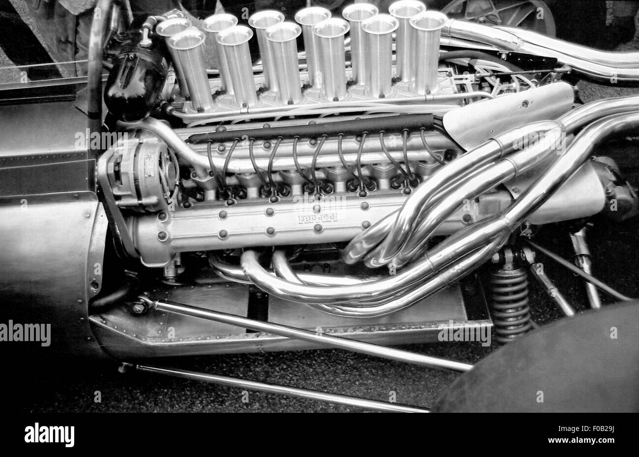 Moteur V12 Ferrari 312 Banque D'Images