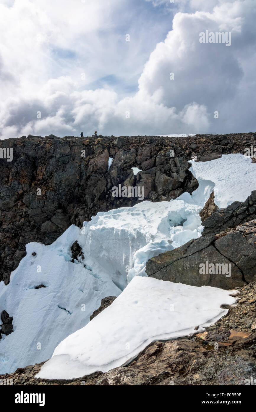 La randonnée dans les montagnes de Kebnekaise. Banque D'Images