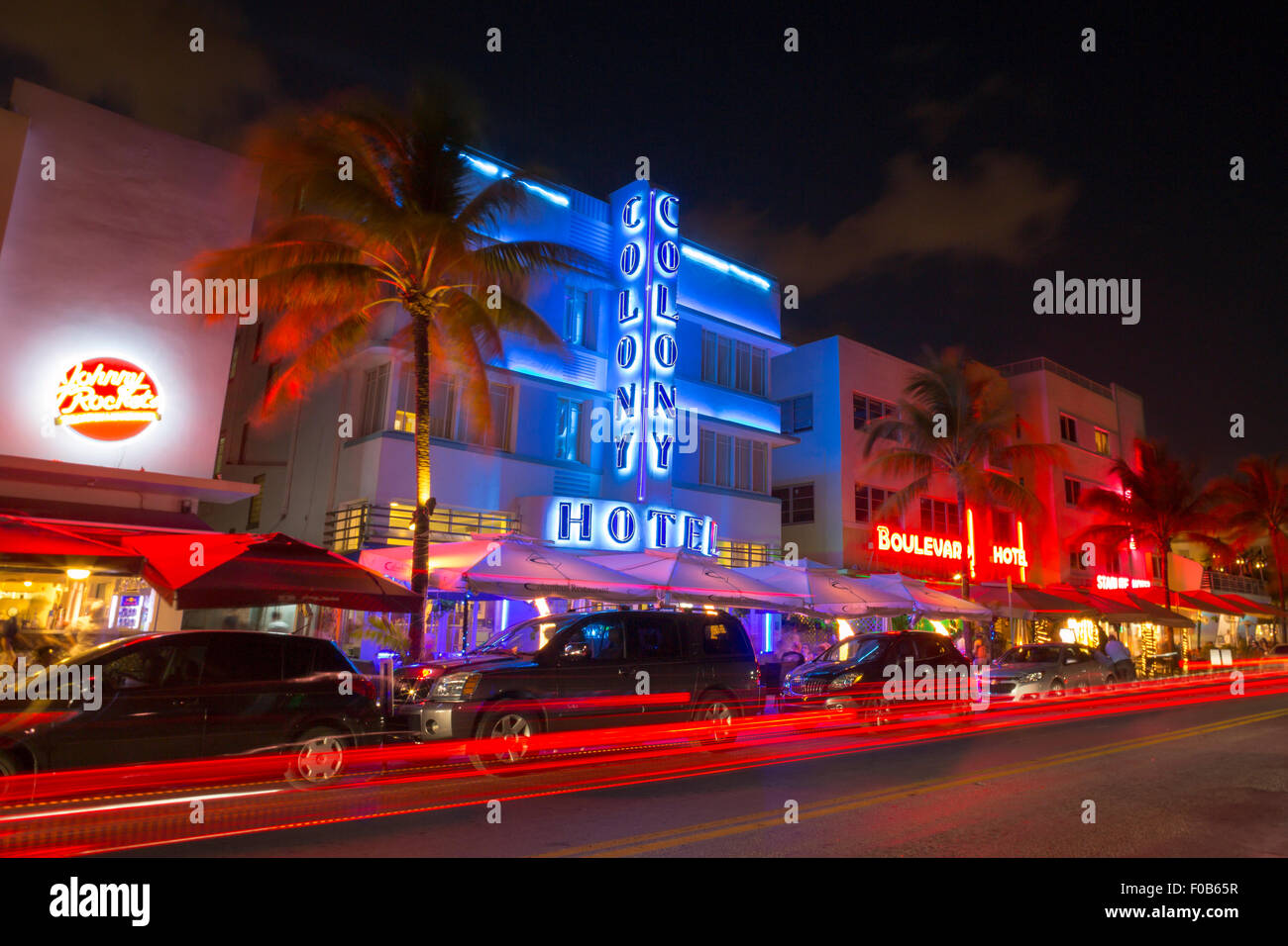 Hôtels art déco OCEAN DRIVE SOUTH BEACH MIAMI BEACH FLORIDE USA Banque D'Images