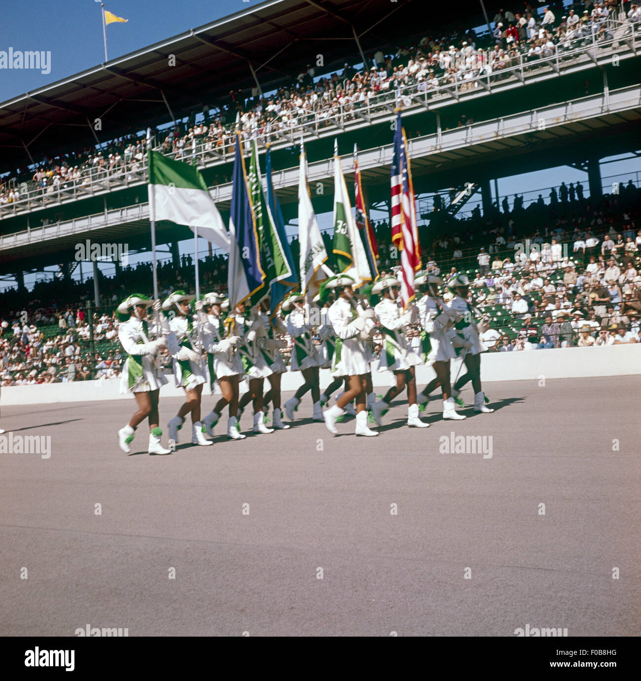 Indianapolis 500. Purdue High School Marching Band. Banque D'Images