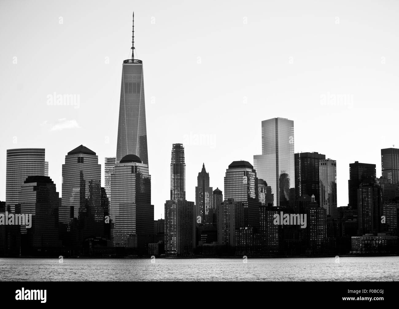 Lower Manhattan à New York à l'aube Banque D'Images