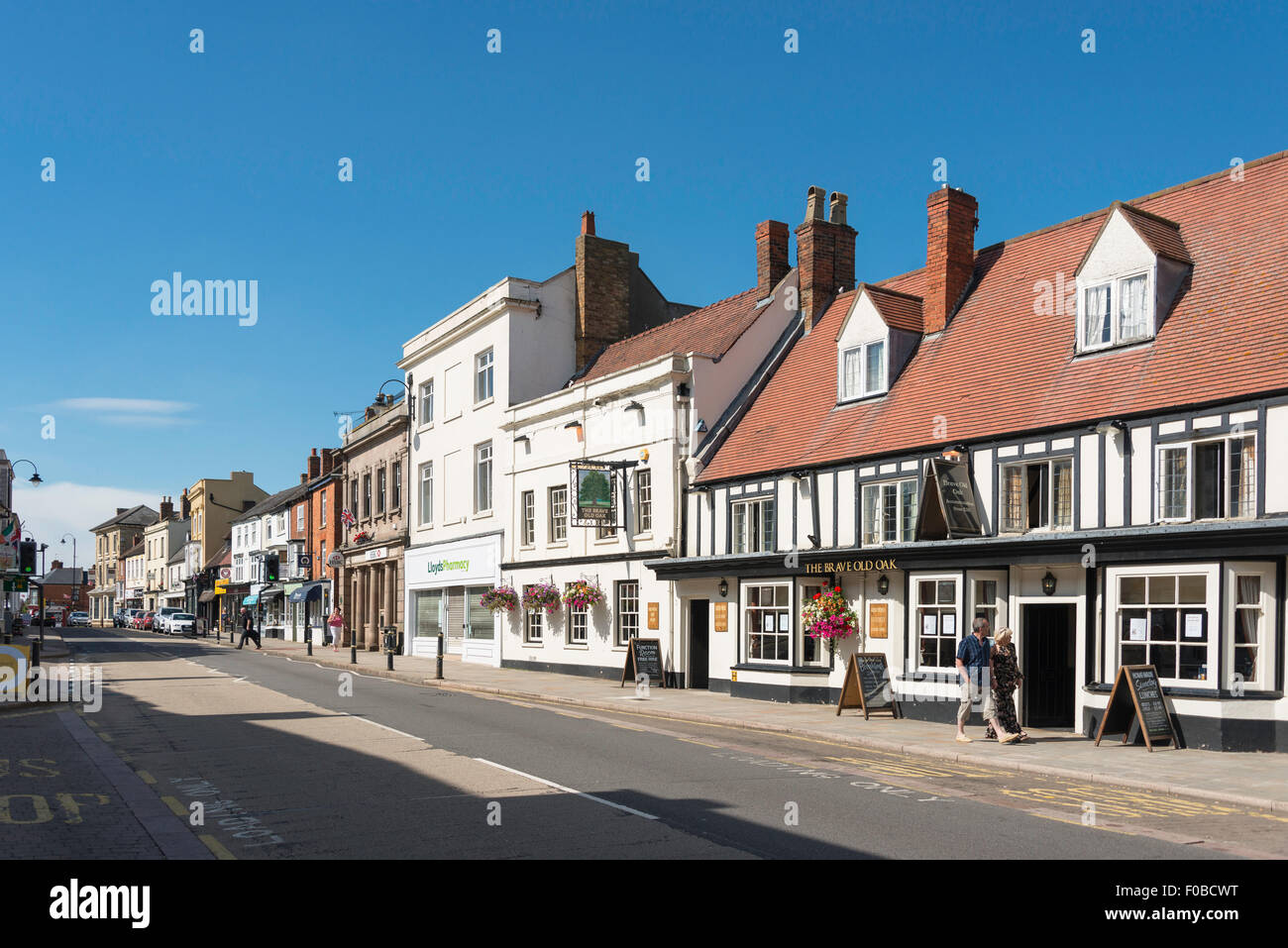 Watling Street, Towcester, Northamptonshire, Angleterre, Royaume-Uni Banque D'Images