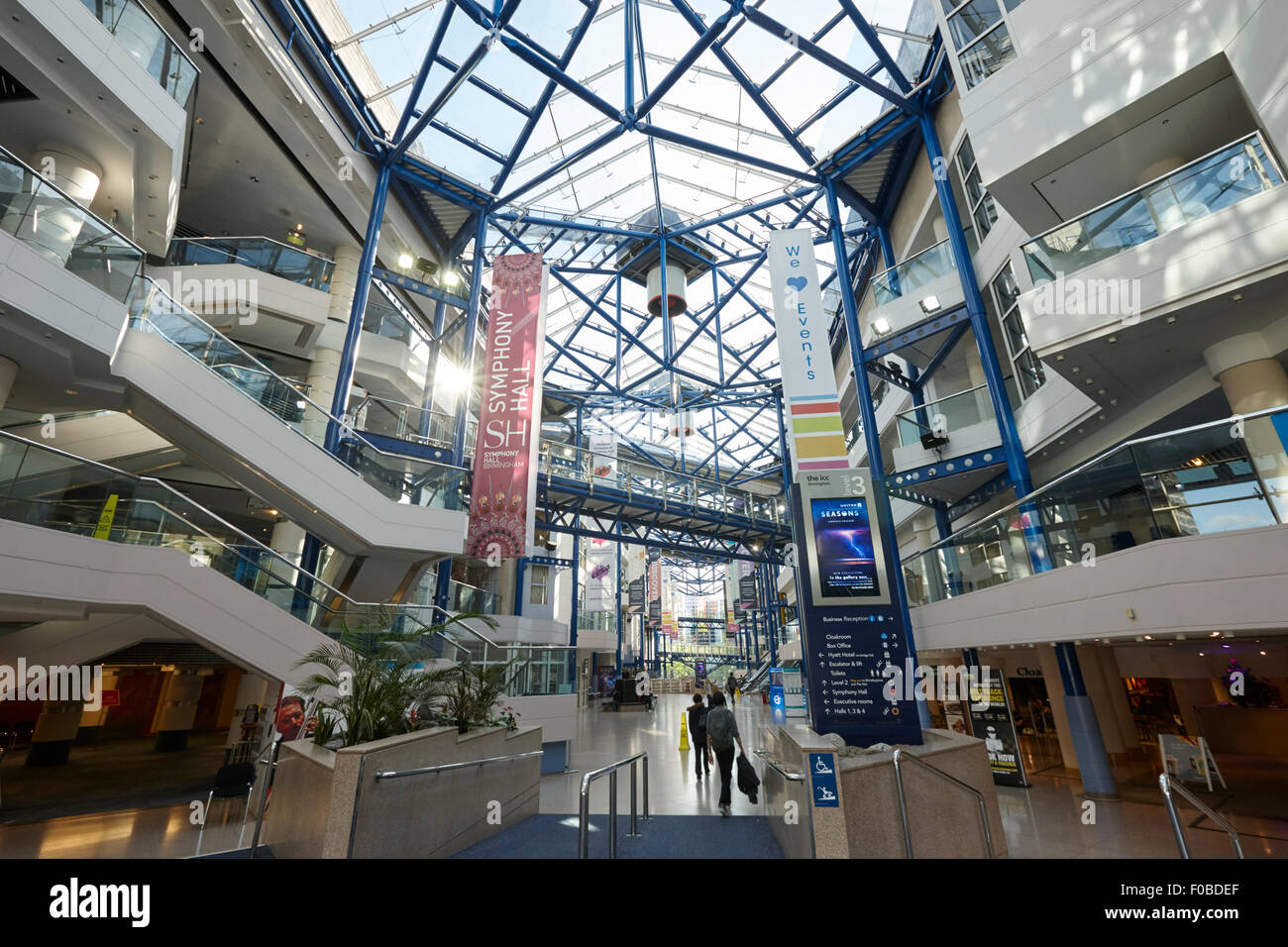 La CPI et symphony hall atrium intérieur Birmingham UK Banque D'Images