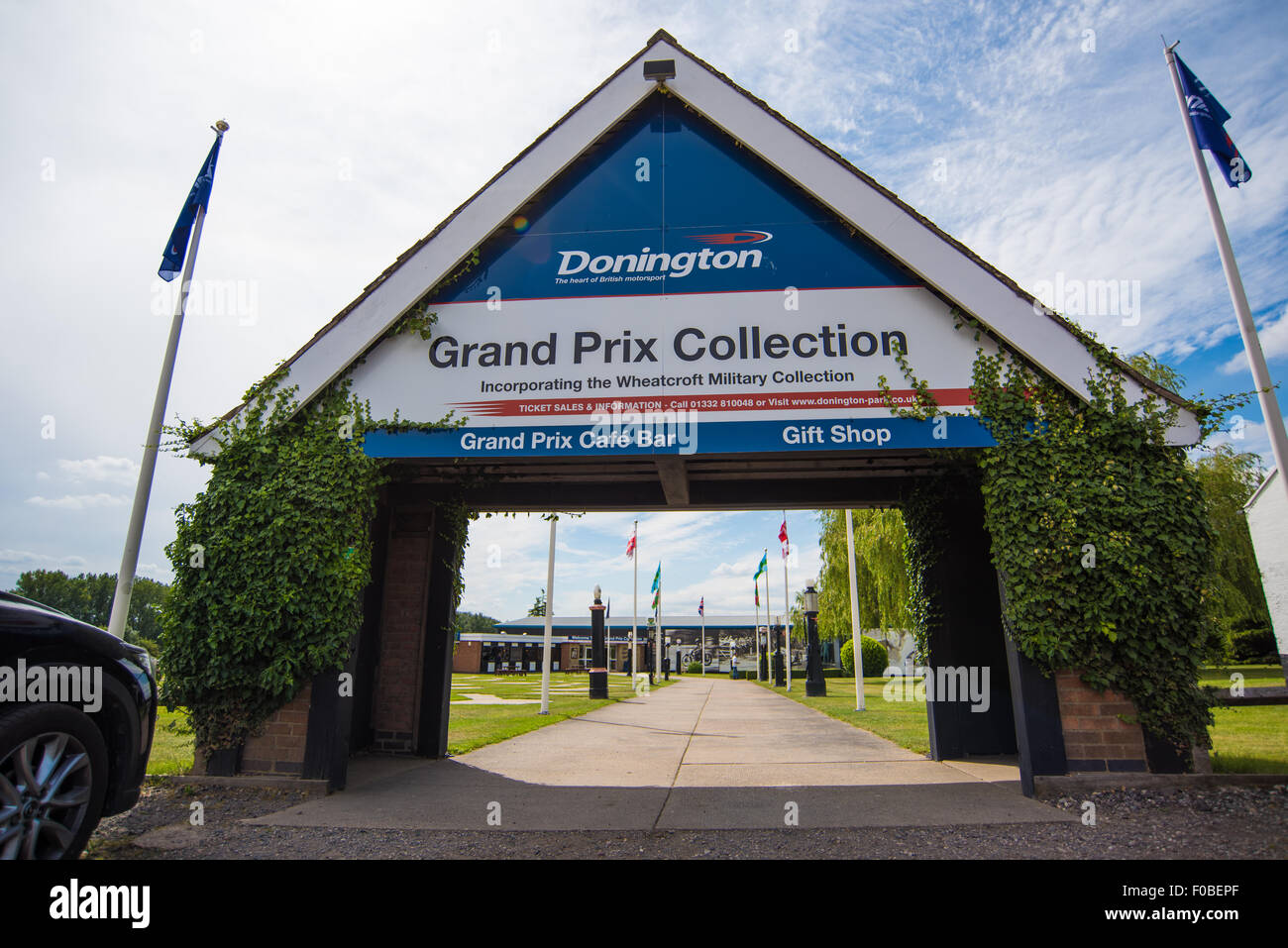 Entrée de Donington Park Raceway Collection Grand Prix Museum Castle Donington Leicestershire UK Banque D'Images
