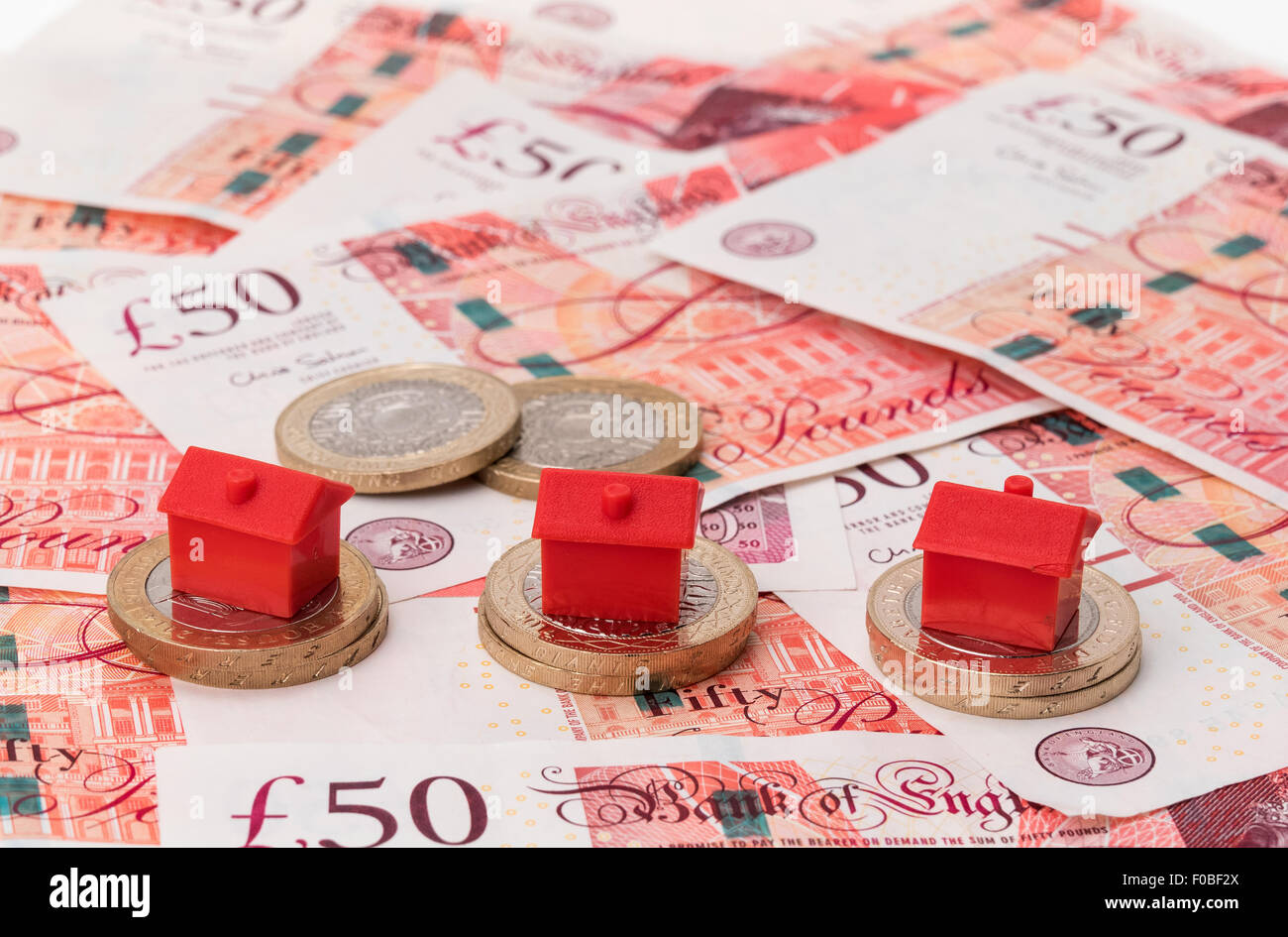 Coût du logement, de la propriété et de la construction de l'image concept Banque D'Images