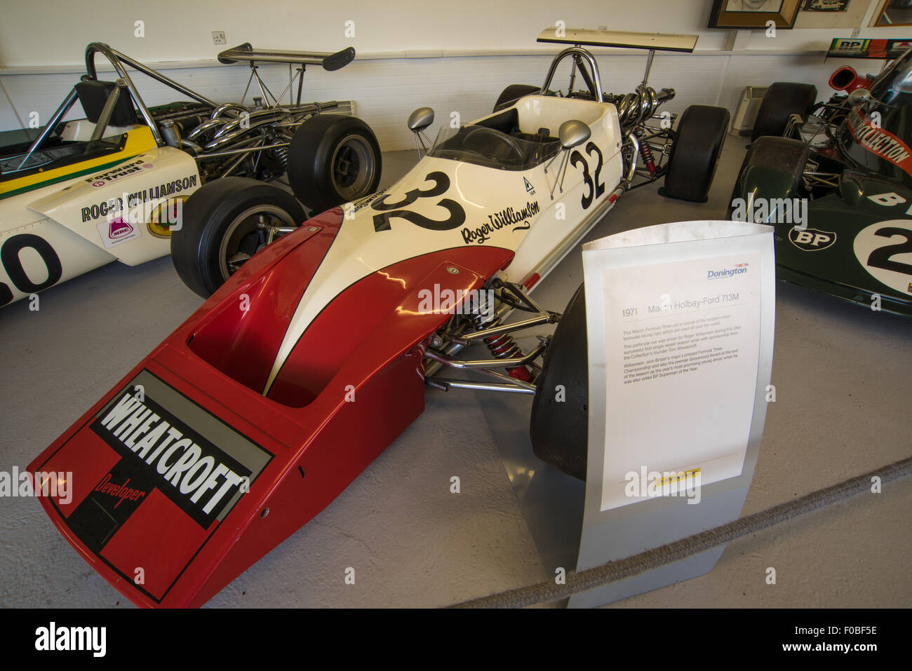 Mars 1971 Holbay-Ford conduit par Roger Williamson exposés au musée de Donington Park Raceway Leicestershire, Angleterre, Royaume-Uni Banque D'Images