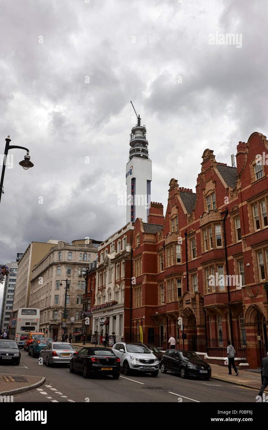 Bâtiments et Cornwall voir de la BT Tower de newhall street Birmingham UK Banque D'Images