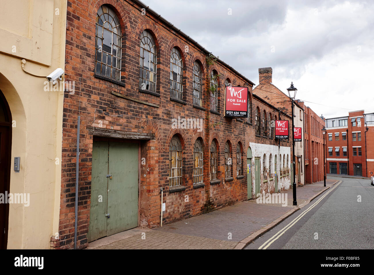 Ancienne fabrique de bijoux la façade de l'immeuble Mary Street Birmingham Jewellery Quarter UK Banque D'Images