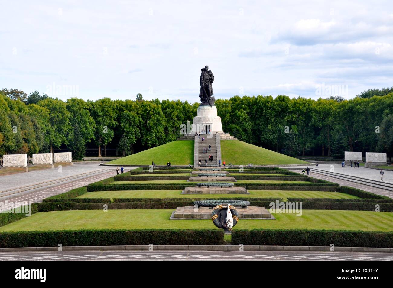 Monument commémoratif de guerre soviétique, parc de Treptow, Berlin Banque D'Images