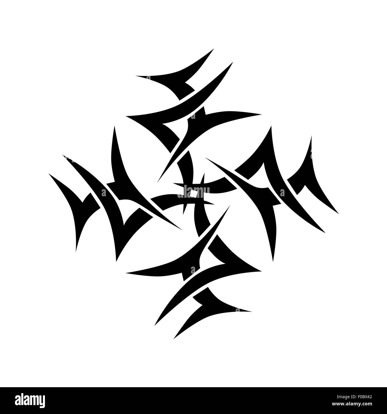 Motif. Design.tatouage. L'ornement. Illustration de Vecteur