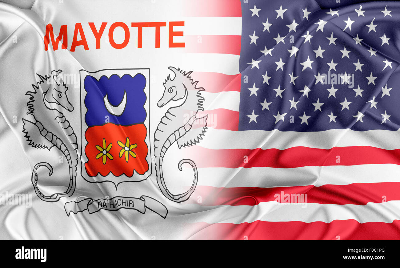 USA et Mayotte Banque D'Images