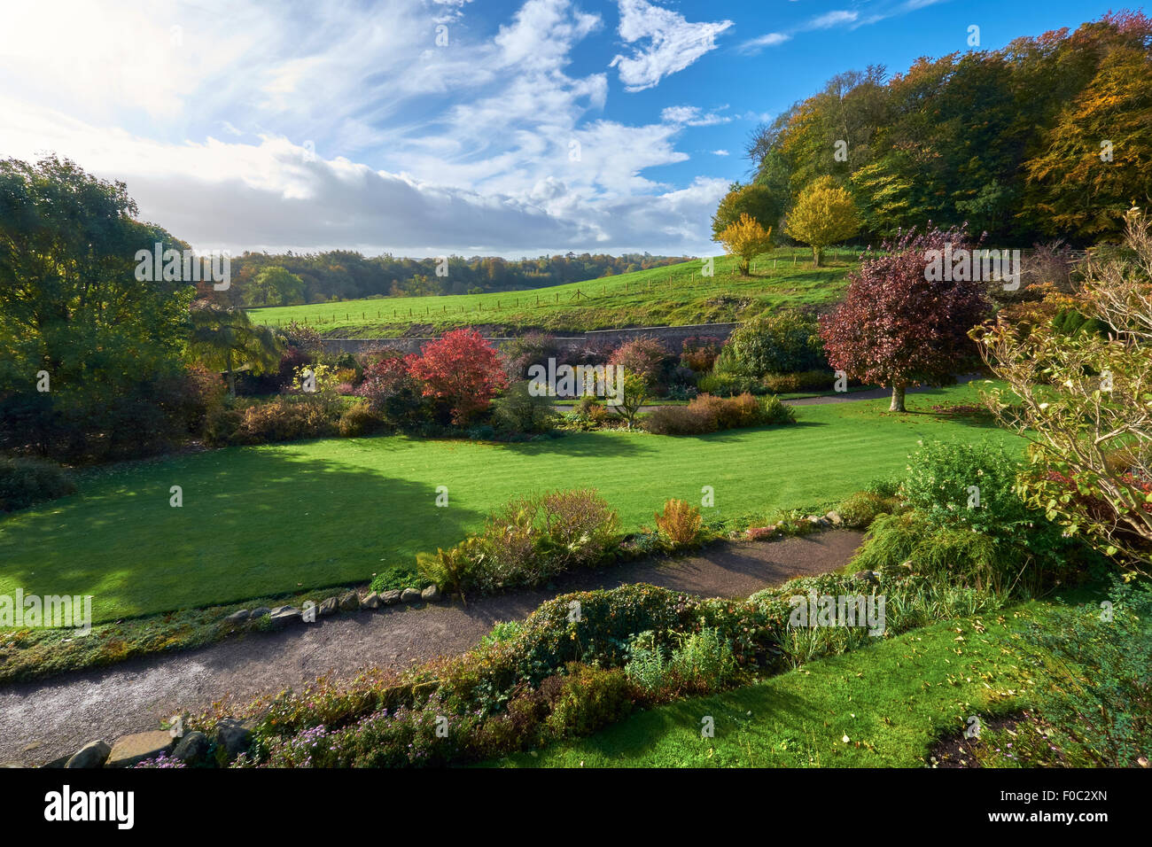 Wallington House Gardens dans le Nord Est de l'Angleterre, Royaume-Uni. Banque D'Images