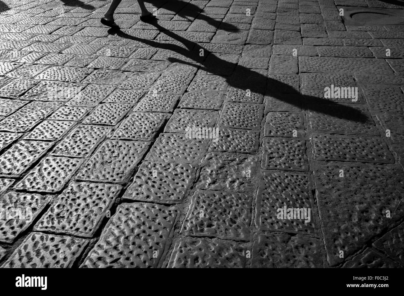Balades touristiques les pavés de Florence, Italie Banque D'Images