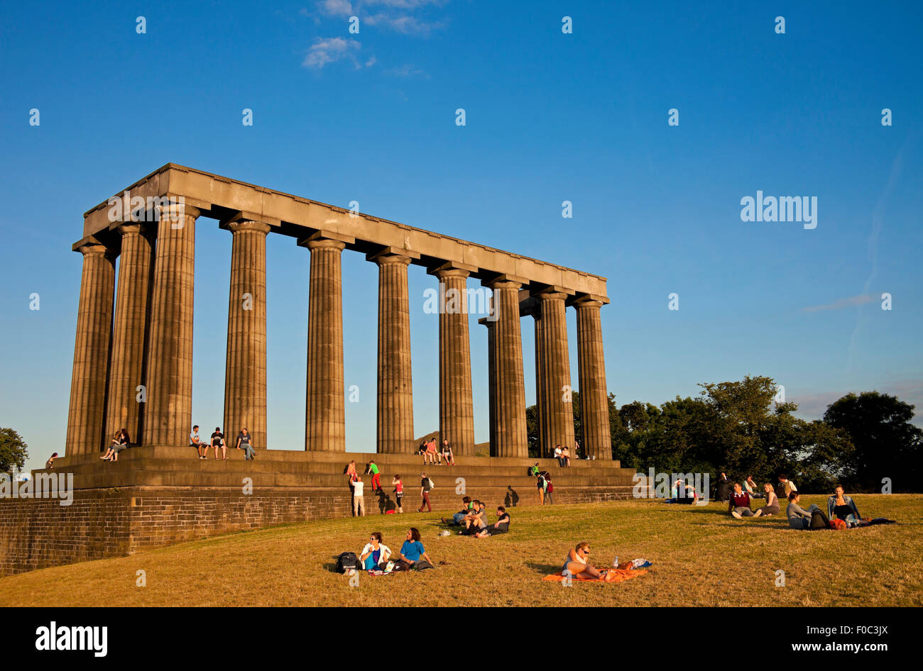 Monument Calton Hill Edinburgh Scotland UK Banque D'Images