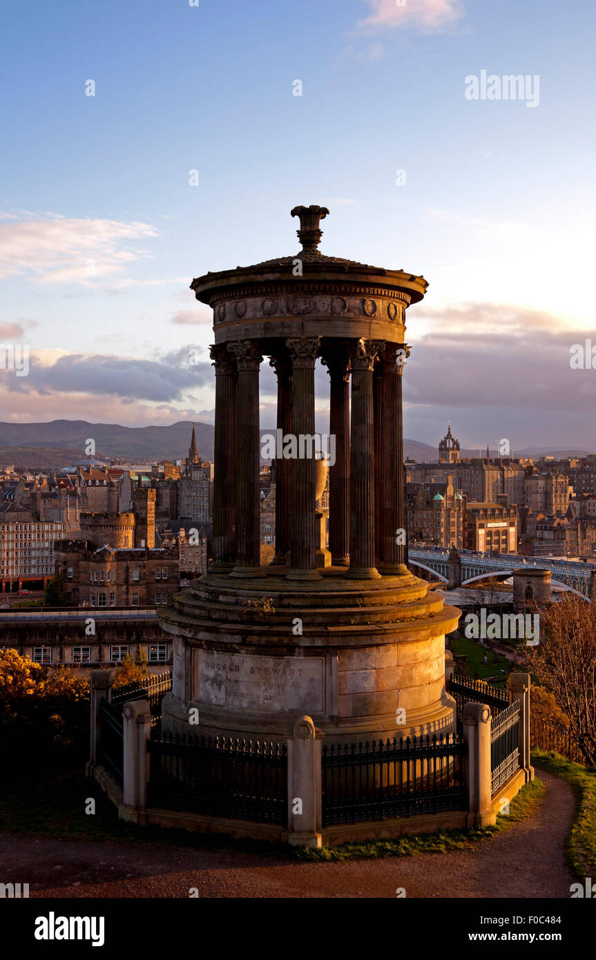 Dugald Stewart monument, Calton Hill Edinburgh Scotland UK Banque D'Images