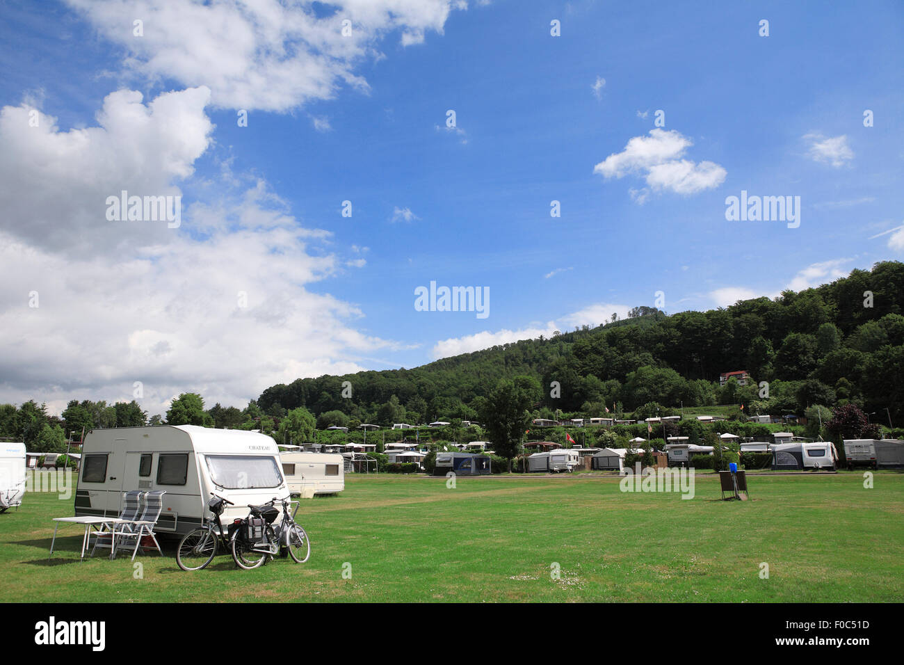 Camping à ruehler schweiz. bodenwerder ruehle, Basse-Saxe, Allemagne, Europe Banque D'Images