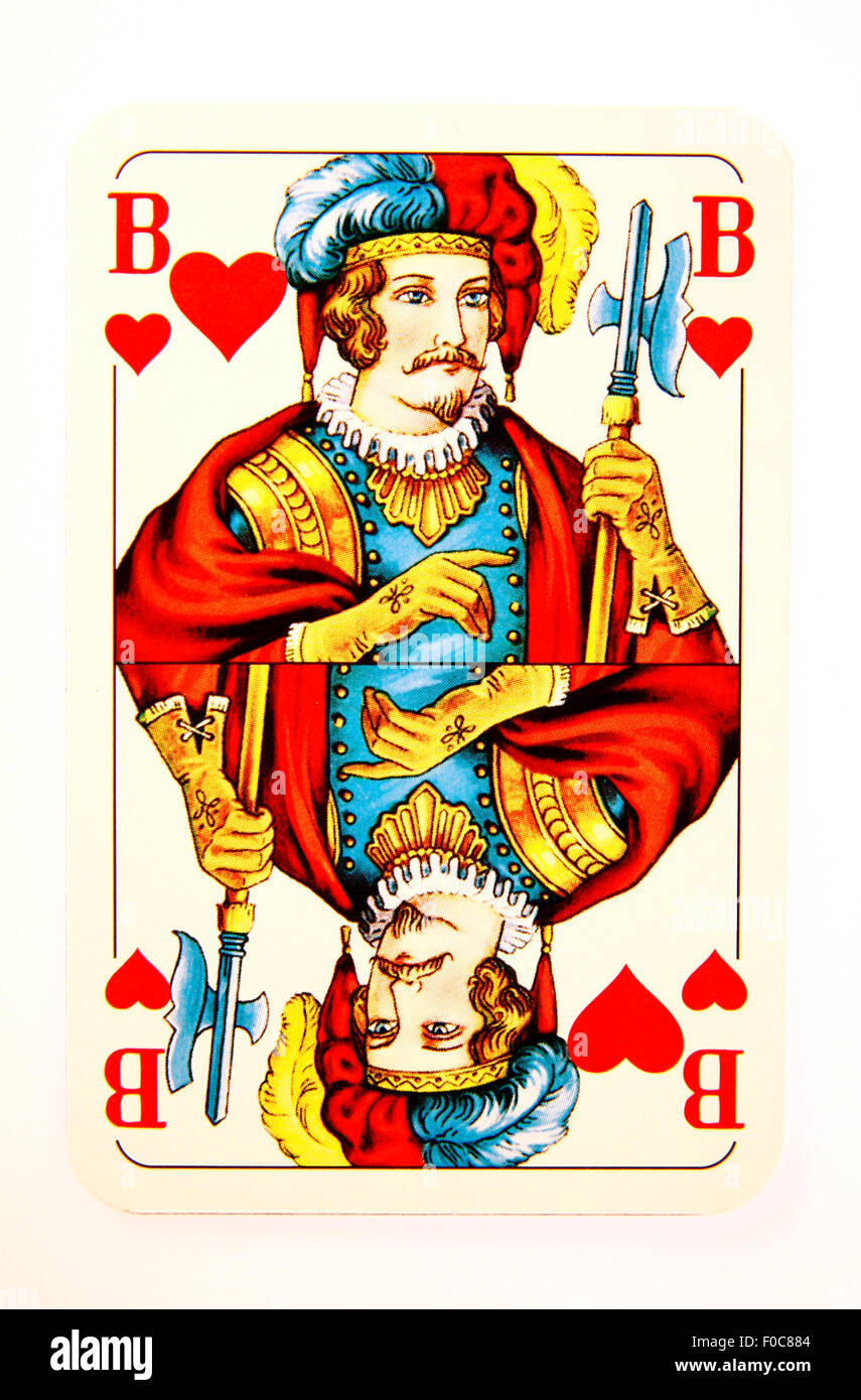 Herz Bube - Symbolbild Kartenspiel/ jeu de cartes. Banque D'Images