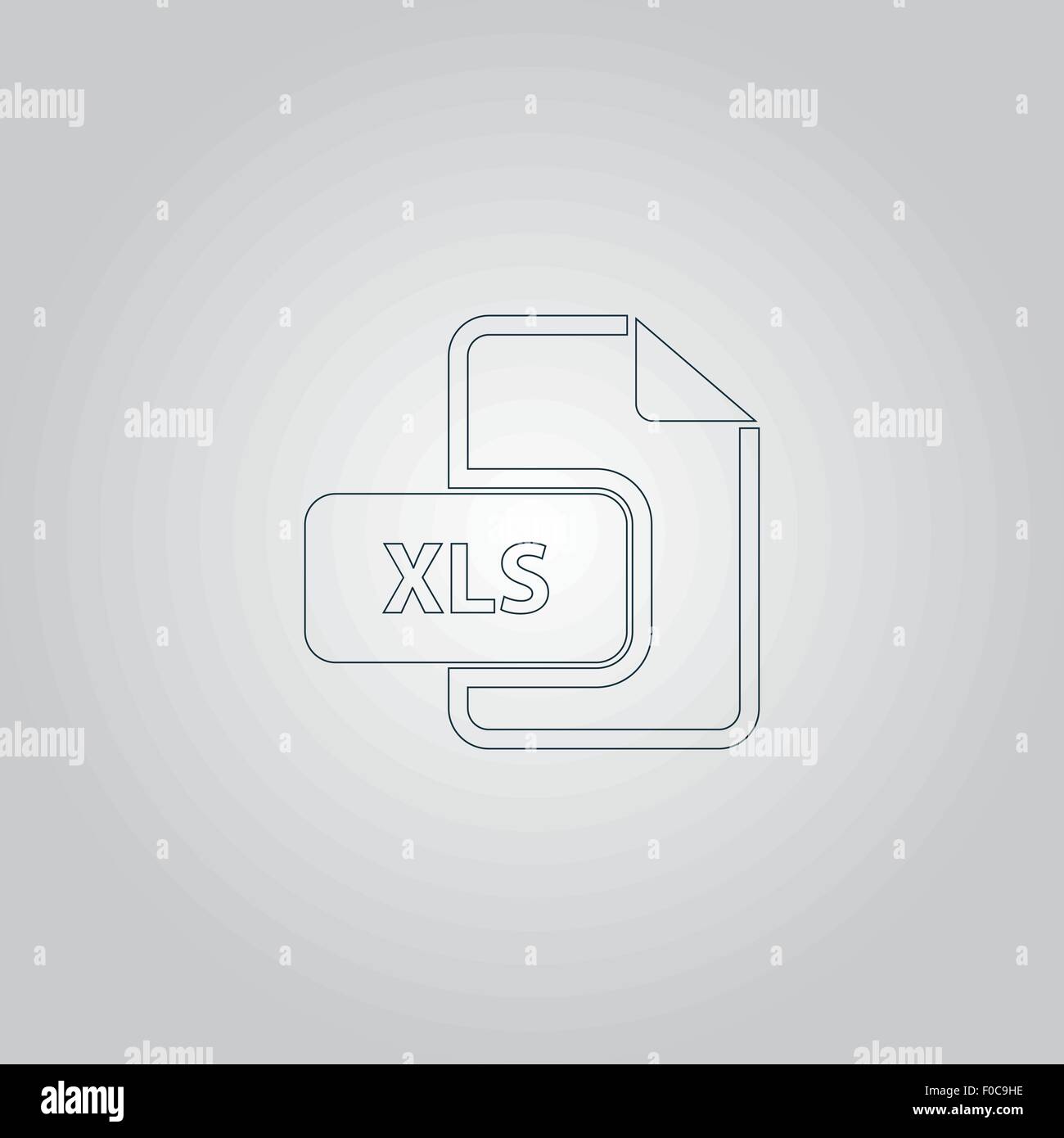 XLS fichier texte icône type Illustration de Vecteur