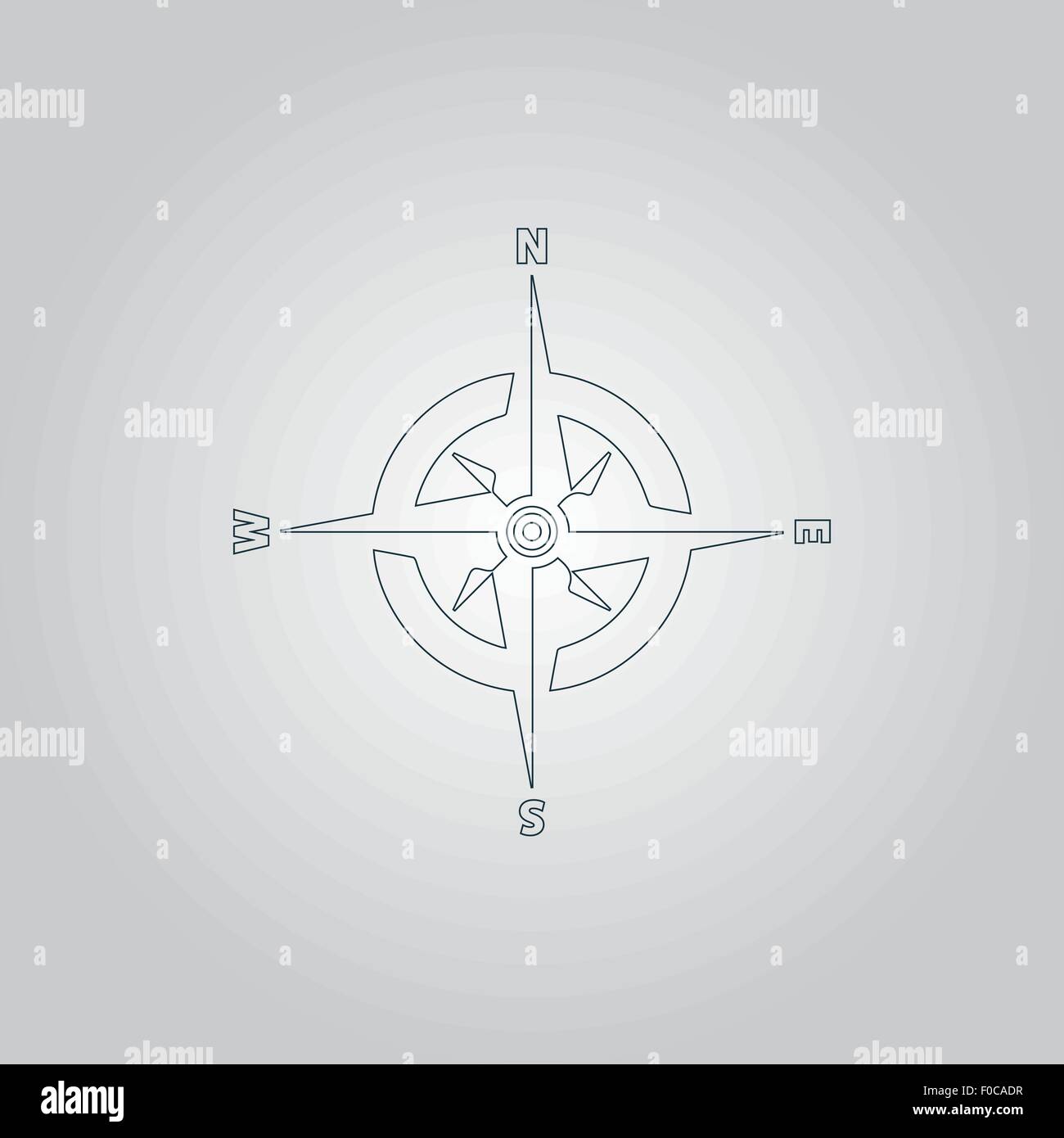Icône de boussole Illustration de Vecteur