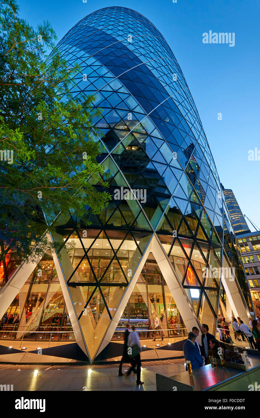 Le Gherkin, Londres, Royaume-Uni, Europe Banque D'Images