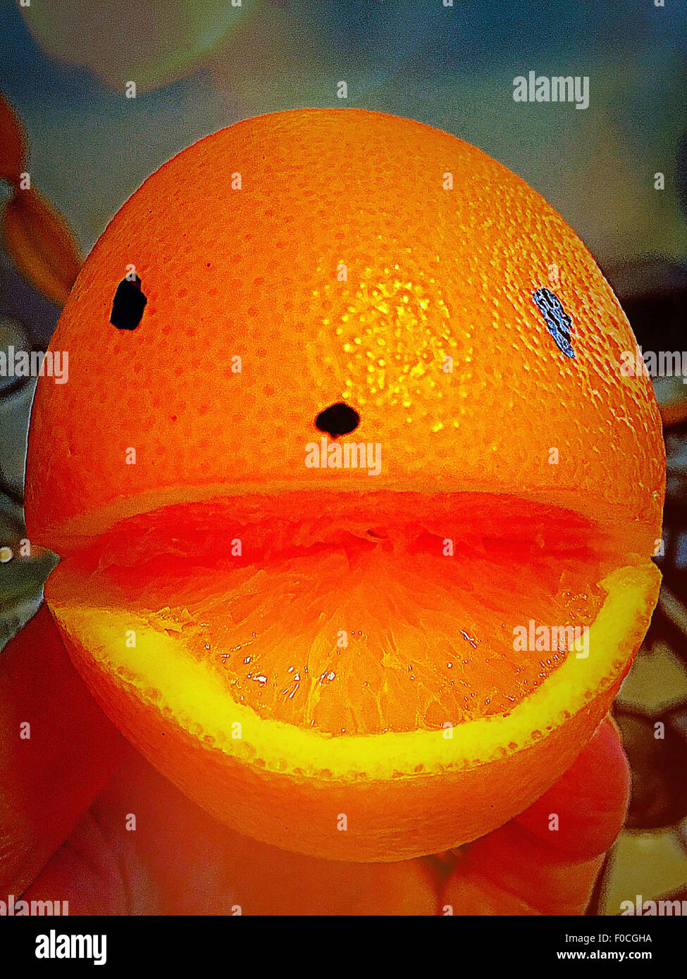 Orange Smiley Banque D'Images