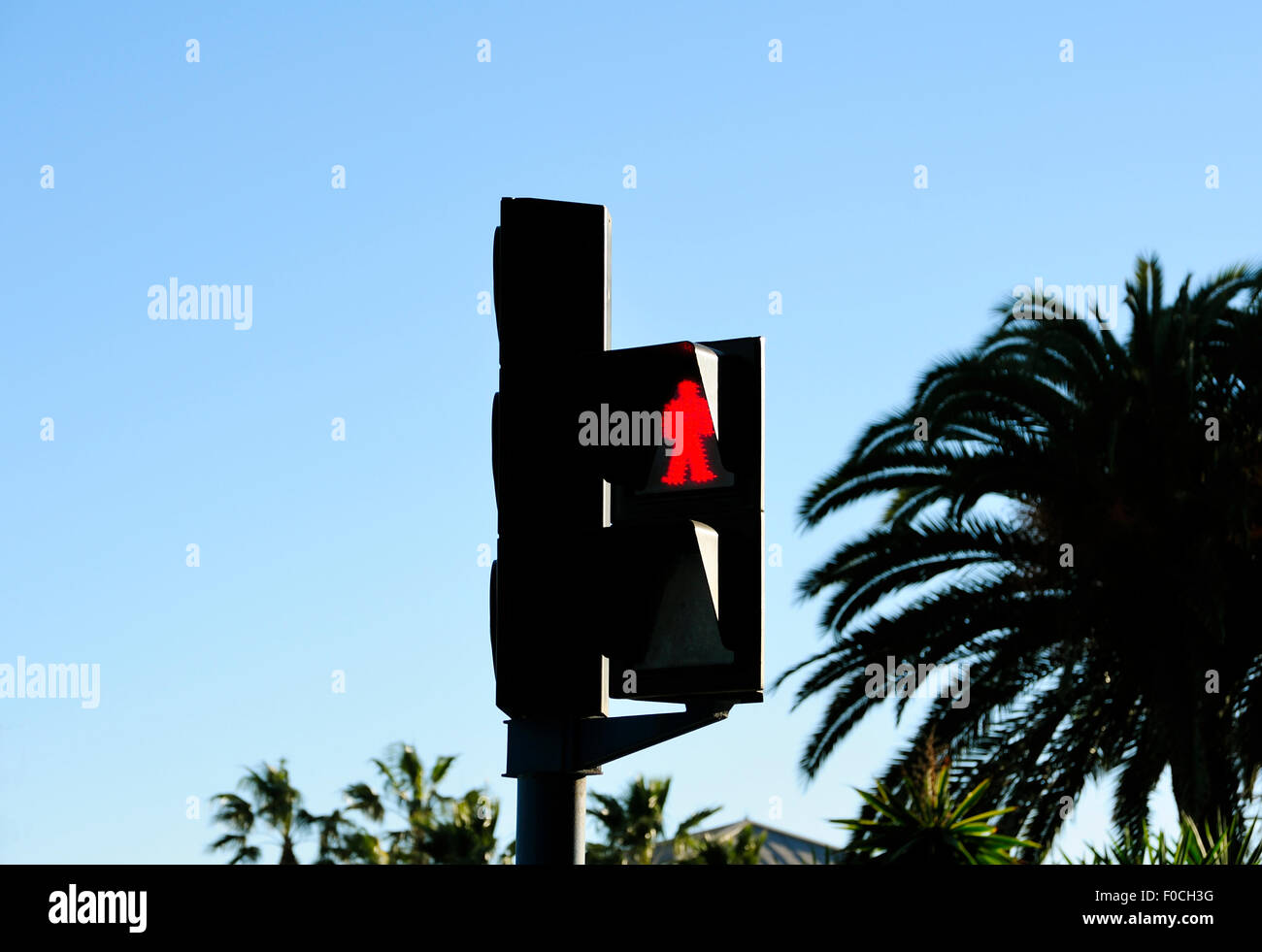 Feu d'arrêt rouge HOMME ROUGE Banque D'Images