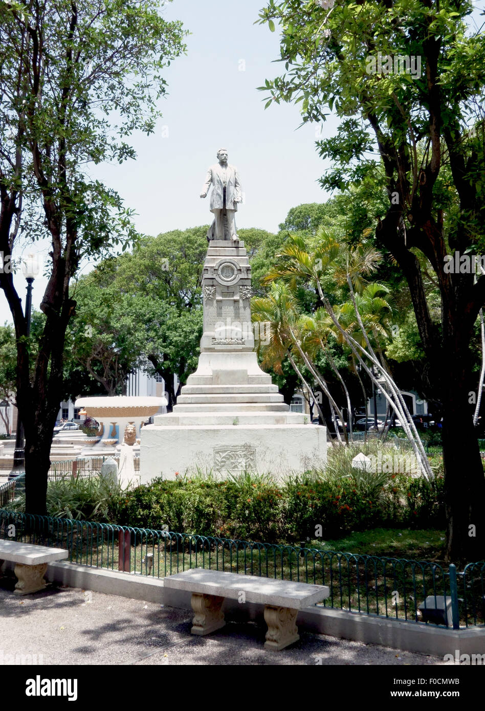 Statue de Pierre Morel Campos Juan Ponce Puerto Rico Banque D'Images