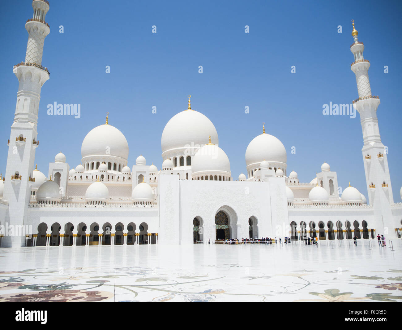 Grande Mosquée de Sheikh Zayed à Abu Dhabi, Émirats arabes unis Banque D'Images