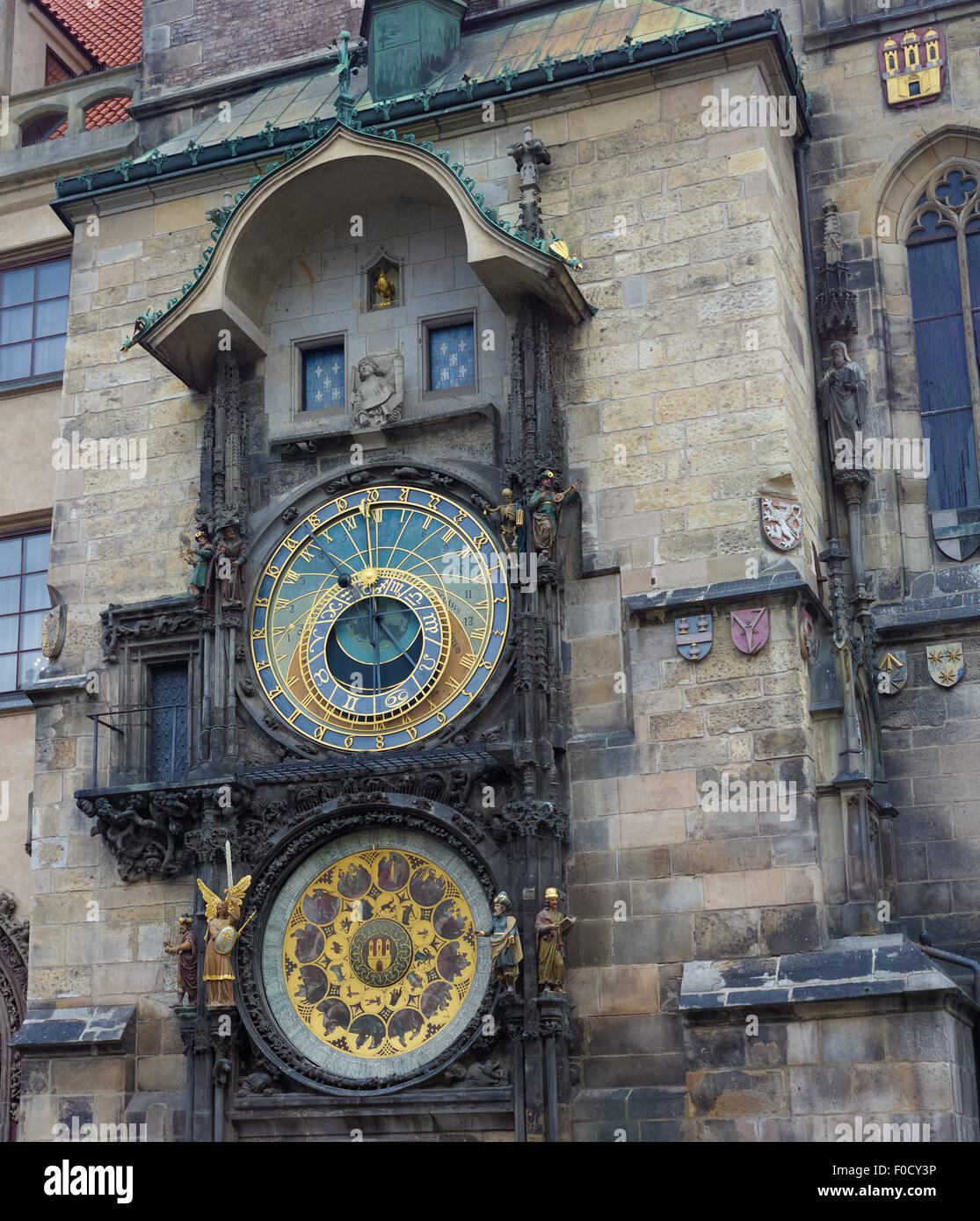 Célèbre horloge astronomique de Prague, République tchèque Banque D'Images