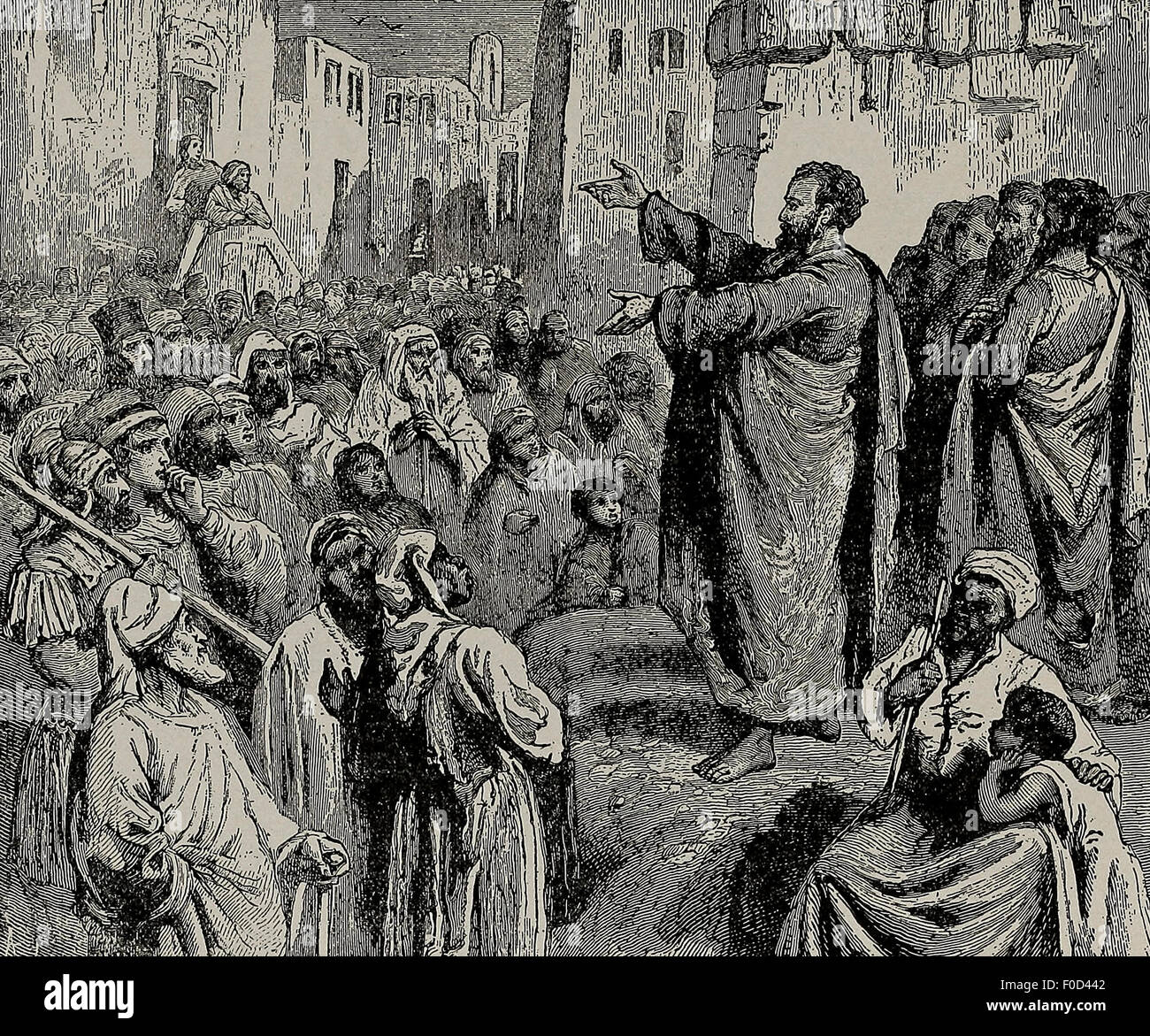 St paul preaching at athens Banque de photographies et d’images à haute ...